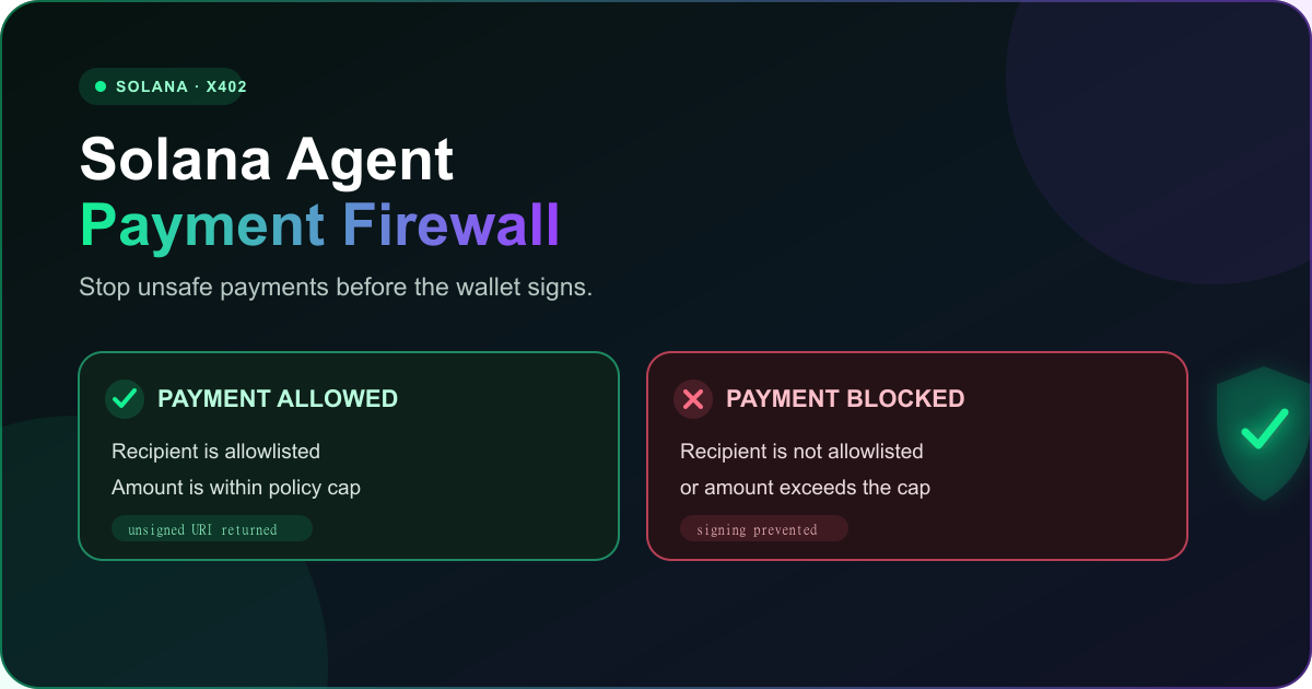 Solana Agent Payment Firewall